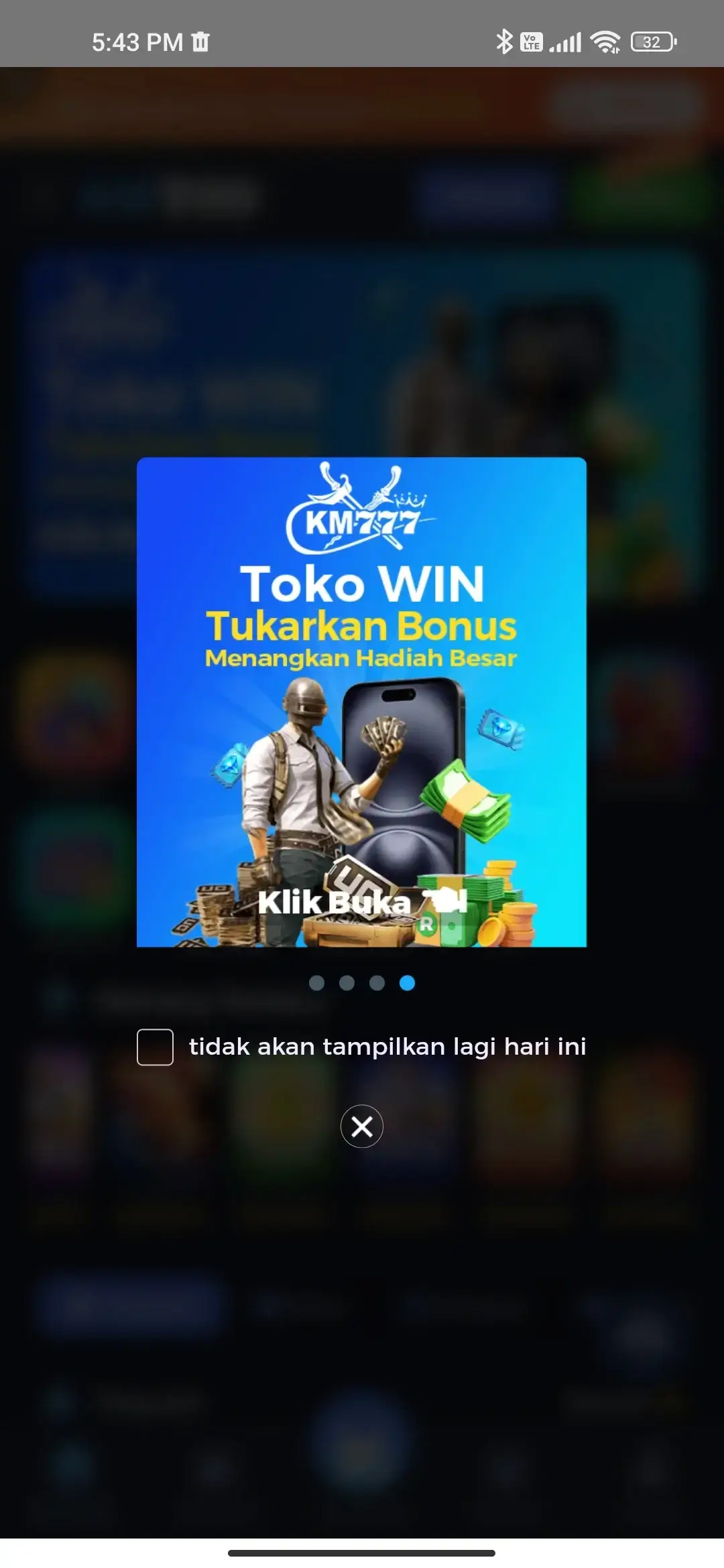 KM789 popup promo dan penawaran khusus